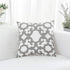 HWY 50 Grey Gray Decorative Throw Pillow Covers 18x18 Inch, Pack of 2 Embroidered Cotton Farmhouse Cushion Cover Pillow Case for Sofa Couch Living Room Bed Bedroon, Geometric Design