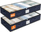 SpaceWhisper 90L Under Bed Storage Containers, 2-Pack Storage Bins with Clear Top, Foldable Closet Organizers and Storage with Label Holder for Clothing, Blankets, Comforter & Pillows(Blue)