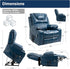 Dual Motor Power Lift Recliner Chair for Adults Elderly, Lay Flat Faux Leather Recliners with Massage Heating, Infinite Position, 2 Cup Holders, 2 Side Pockets, Up to 400LBS