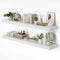 Heimlove 55 x 12 inch Extra Long Floating Shelves for Wall, 12 Inch Deep Floating Shelves, Large Display Shelf & Storage Shelf for Living Room Bedroom Kitchen Home Office, Set of 2, White
