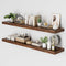 Heimlove 12 Inch Deep Floating Shelves, 55 x 12 inch Extra Long Floating Shelves for Wall, Large Display Shelf & Storage Shelf for Living Room Bedroom Kitchen Home Office, Set of 2, Rustic Brown