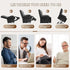 Large Dual Motor Power Lift Recliner Chair with Massage and Heat for Elderly People, Infinite Position,USB Ports and Remote Control,Breathable Leather (Black)