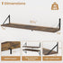 Heimlove 36 Inch Floating Bookshelves Set of 3,Heavy Duty Wall Mounted Bookshelves,Rustic Brown Wall Bookshelf for Living Room,Bedroom,Kitchen,Laundry Room Storage & Decor