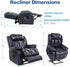 MAEVIS Power Recliner Chair, Lay Flat Sleeping Lift Chairs Recliner for Elderly with Heat and Massage,Comfy Real Breathable Leather Recliners with Dual OKIN Motor for Living Room (Blue)