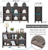 FATORRI Rustic 6 Cube Storage Organizer with Shelf, Wood and Metal Cubby Bookcase, Industrial Horizontal Bookshelf for Living Room, Home Office (Walnut Brown, 47 Inch)