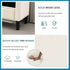 Storage Ottoman Bench, Velvet Upholstered Footstool for Bedroom and Living Room, Tufted Seat with Storage, Wooden Legs & Metal Rivets, Beige