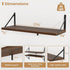 Heimlove Floating Shelves for Wall 24 Inches,8 Inches Deep Wall Bookshelf Mounted Display&Storage Wood Shelves for Kitchen Bathroom Laundry Living Room,Set of 3 (Walnut Color)