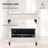 Storage Ottoman Bench, Velvet Upholstered Footstool for Bedroom and Living Room, Tufted Seat with Storage, Wooden Legs & Metal Rivets, Beige