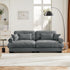 Modern Oversize Sofa With Cloud Like Comfort, Featuring Waist And Throw Pillows
