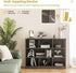 Tangkula 8-Cube Bookcase, Wood 3 Tier Open Storage Bookshelf, Modern Multipurpose Display Cabinet for Living Room, Study, Reading Nook, 48 x 12.5 x 36.5 Inch, Grey