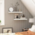 HOOBRO Floating Shelves for Wall, Wall Mounted Shelf Set of 2, 23.6" Hanging Shelf with Invisible Brackets, for Wall in Bathroom, Bedroom, Toilet, Kitchen, Living Room, Office, White WT60BJ01