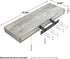 Sorbus Floating Shelves - 3 Pack 16 Inch Rustic Grey Blue Rustic Wall Shelves for Bedroom, Kitchen, Living Room, Bathroom Shelves, Home Decor, Office - Floating Shelf for Trophies, Frames