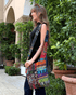 Kathmandu Collection Tribal Stripe Patchwork Hobo Bag