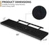 Fun Memories Floating Shelves - 12 Inch Rustic Wooden Wall Shelves - Extra Deeper & Thicker Wall Mounted Storage Shelf for Living Room, Kitchen, Farmhouse - 48" W x 12" D x 1.8" H - Rustic Black