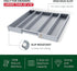 ROYAL CRAFT WOOD Luxury Bamboo Kitchen Drawer Organizer - Silverware Organizer - Utensil Holder and Cutlery Tray with Grooved Drawer Dividers for Flatware and Kitchen Utensils (5 Slot, Gray)