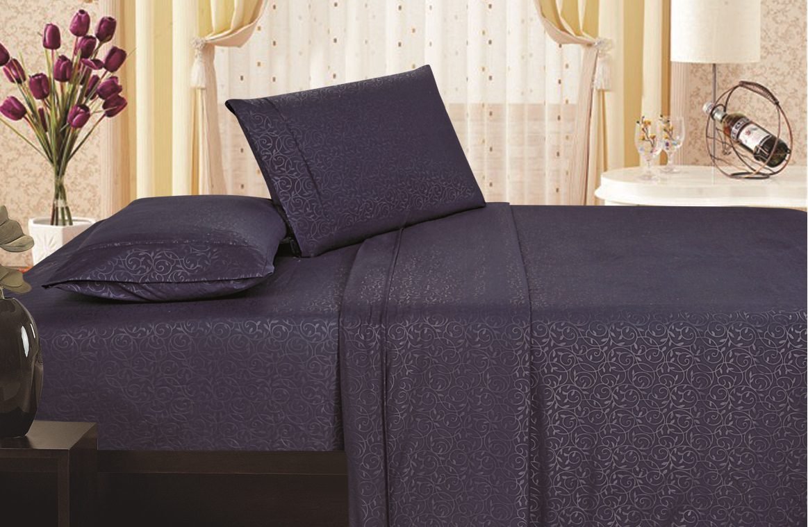 Decor & More 1800 Series Vine Embossed Sheet Set