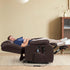 MAEVIS Power Recliner Chair, Lay Flat Sleeping Lift Chairs Recliner for Elderly with Heat and Massage,Comfy Real Breathable Leather Recliners with Dual OKIN Motor for Living Room (Brown)