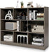 Tangkula 8-Cube Bookcase, Wood 3 Tier Open Storage Bookshelf, Modern Multipurpose Display Cabinet for Living Room, Study, Reading Nook, 48 x 12.5 x 36.5 Inch, Grey