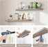HOOBRO Floating Shelves for Wall, Wall Mounted Shelf Set of 2, 47.2" Hanging Shelf with Invisible Brackets, for Wall in Bathroom, Bedroom, Toilet, Kitchen, Living Room, Office, Greige BG120BJP201