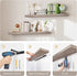 HOOBRO Floating Shelves, Wall Shelf Set of 2, 23.6 Inch Hanging Shelf with Invisible Brackets, for Wall Decor in Bathroom, Bedroom, Toilet, Kitchen, Living Room, Office, Greige BG60BJ01G1