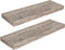 HOOBRO Floating Shelves, Wall Shelf Set of 2, 23.6 Inch Hanging Shelf with Invisible Brackets, for Wall Decor in Bathroom, Bedroom, Toilet, Kitchen, Living Room, Office, Greige BG60BJ01G1