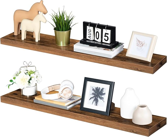 HOOBRO Floating Shelves for Wall, Wall Mounted Shelf Set of 2, 39.4
