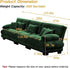 Modular Sectional Sofa, Comfy Cloud Couch 3 Seater Couch, Sectional Couches for Living Room, Modern Chenille Oversized Couches for Bedroom, Sleeper Deep Seat Sofa with Throw Pillows, Green