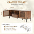 Bme Millie Solid Wood TV Stand for TVs up to 65 Inches, Modern Farmhouse TV Stand with Rustic Charm, TV Stands for Living Room, Chestnut