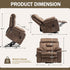 Oversized Power Lift Recliner Chair for Elderly with Massage Heat, Brown Velvet Electric Lay Flat Recliners with Cup Holders, Side Pockets, Infinite Position, Gift for Family