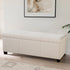 BELLEZE 47 Inch Storage Ottoman, Linen Storage Bench for Bedroom, Living Room, Entryway, Hallway, Foot Rest, Support 300lbs - Beige