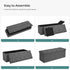 SONGMICS Mazie Collection - 43 Inches Ottoman Storage Bench, 35 Gal. Folding Chest with Breathable Linen-Look Fabric, Load up to 660 lb, for Entryway, Living Room, Bedroom, Dark Gray ULSF077G04