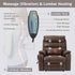 Power Lift Recliner Chair for Adults Elderly Lay Flat Leather Recliners with Massage Heating, Extended Footrest, Wireless Charging Device, USB Ports, Cup Holder, Lumbar Pillow, Up to 400LBS