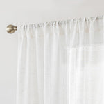 Farmhouse Semi Sheer Curtains 2 Panels Light Filtering Window Drapes with Rod Pocket