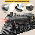 Kids Electric Train Set with Steam Smoke Lights Sounds Battery Powered