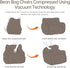 Bean Bag Chair with Filler, Bean Bag Sofa with Tufted Soft Stuffed Filling, Fluffy and Lazy Sofa, Comfy Cozy BeanBag Chairs with Memory Foam for Dorm, Apartment, Living Room (Brown)