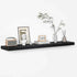 Floating Shelves - 10.3 Inch Deep Wall Shelf for Decor & Storage - Wall Mounted Display Shelving with Invisible Heavy-Duty Metal Bracket - 48" W x 10.3" D x 1.8" H - Set of 1 - Rustic Black