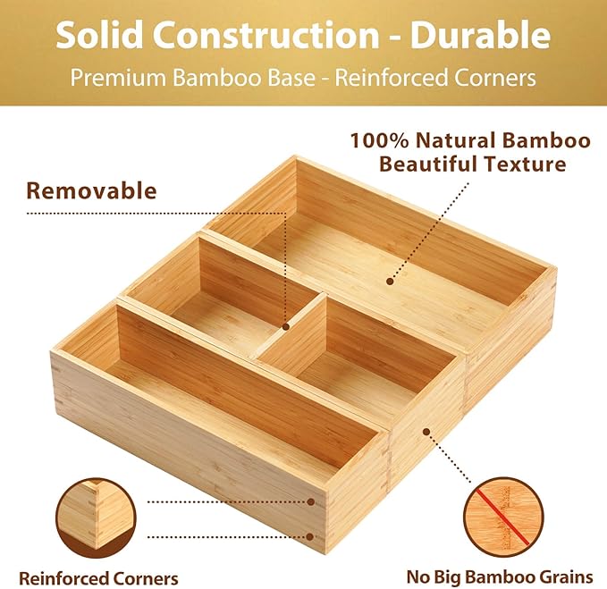 Umilife Drawer Organizer Storage Boxes, 2.5
