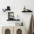 JOOM Metal Wall Shelf, Black Floating Shelf, Small Bathroom Shelf, 16" Display Shelves for Wall Storage (Black, 16 in)