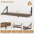 Heimlove 24 Inches Rustic Brown Floating Shelves,8 Inches Deep Wall Bookshelf Mounted Display&Storage Wood Wall Shelves for Kitchen Bathroom Laundry Living Room,Set of 3