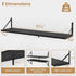 Heimlove 36 Inch Black Floating Bookshelves Set of 3,Heavy Duty Wall Mounted Bookshelves,Bookshelf for Living Room,Bedroom,Kitchen,Laundry Room Storage & Decor