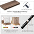 Fun Memories Floating Shelves - 16 Inch Wall Shelf for Decor & Storage - Wall Mounted Display Shelving with Invisible Heavy-Duty Metal Bracket 2Pack, Walnut