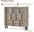 LEYAOYAO 10 Cube Bookshelf,3 Tier Modern Wide Bookcase with Legs,Mid-Century Wood Bookshelves Storage，Retro Grey Large Book Case,Freestanding Organizer Display Shelf for Bedroom,Living Room,Office