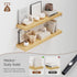 Heimlove 48W x 12D Long Floating Shelf, 12 Inch Deep Floating Shelves for Wall Set of 2, Wood Shelves for Bedroom Living Room Bathroom Kitchen Home Office, Wall Shelves with Heavy Duty Bracket, Oak