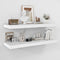 Fun Memories Floating Shelves - 2 Pack 12 Inch Rustic Wooden Wall Shelves - Extra Deeper & Thicker Wall Mounted Storage Shelf for Living Room, Kitchen, Farmhouse - 36" W x 12" D x 1.8" H - White