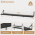 Heimlove 48 Inch Large Floating Bookshelves Set of 3,Black Wall Mounted Bookshelves,Heavy Duty Wooden Shelves for Living Room,Bedroom,Kitchen,Laundry Room Storage & Decor
