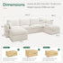 HONBAY Sectional Couch with Storage Seats, Modular Sectional Sofa with Storage Ottoman, U Shaped Sectional Couches for Living Room,Beige