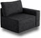 HOOOWOOO Modular Sectional Sofa Couch,Matching Free Combination Cloud Couch Right Arm Chair(Black Corduroy)