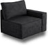 HOOOWOOO Modular Sectional Sofa Couch,Matching Free Combination Cloud Couch Right Arm Chair(Black Corduroy)