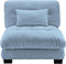 Armless Sofa W/1 Pillow - Blue