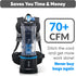Prolux 2.0 Cordless Bagless Upright Backpack Vacuum with 1 hour Lithium Ion Battery